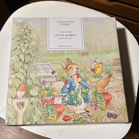 Williams Sonoma Peter Rabbit 🐇 Set Of 4 Beautiful Salad Plates BNIB